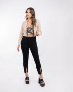 Blazer cropped nude - Imagen 2