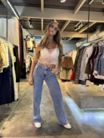 Crop Top transparente y brillo Nude - Imagen 2