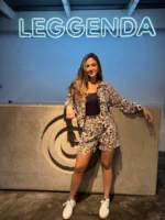 Set leopard print con tejido - Imagen 4