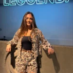 Set leopard print con tejido